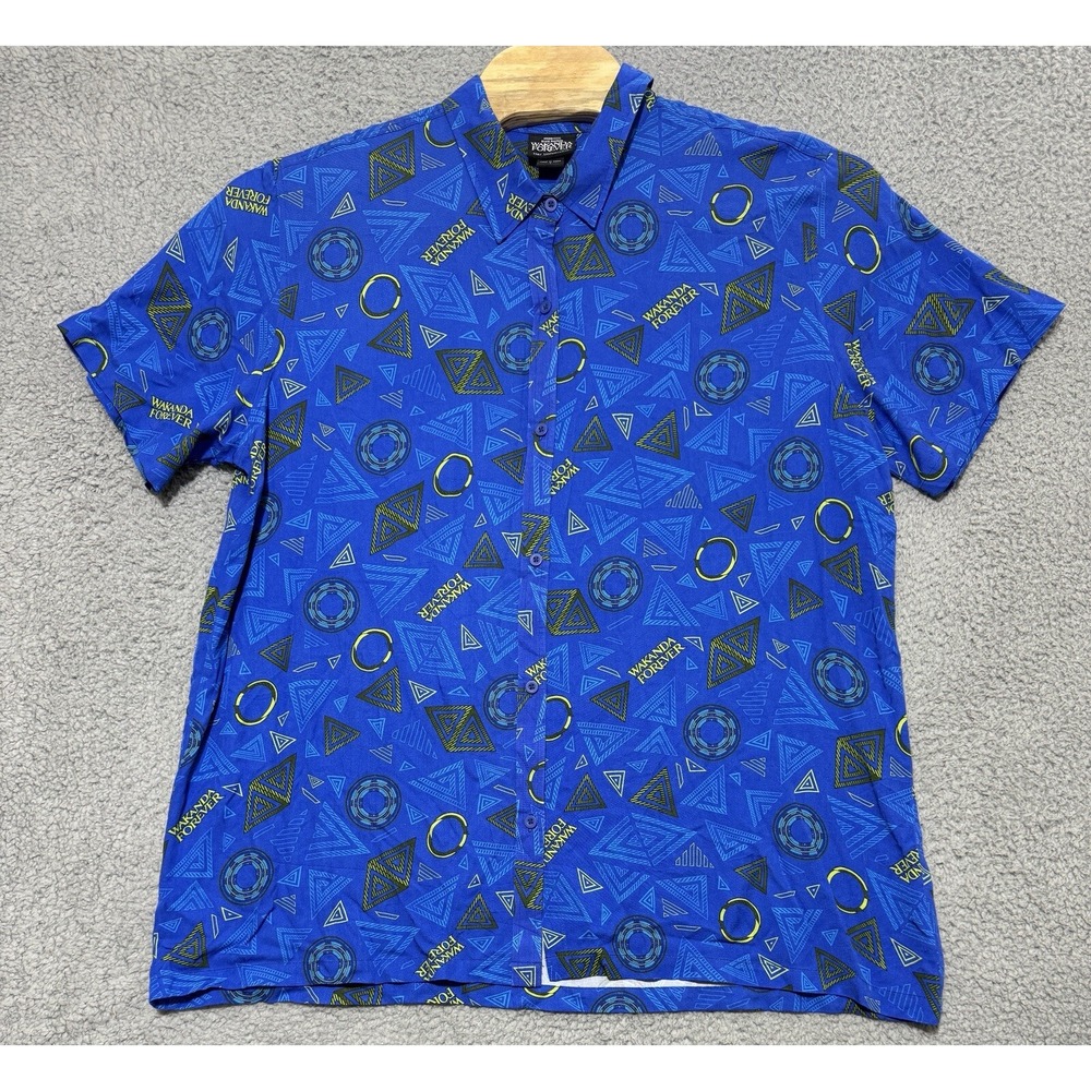 Marvel Her Universe Black Panther WAKANDA FOREVER Womens Button-Up Size 1X (XL)